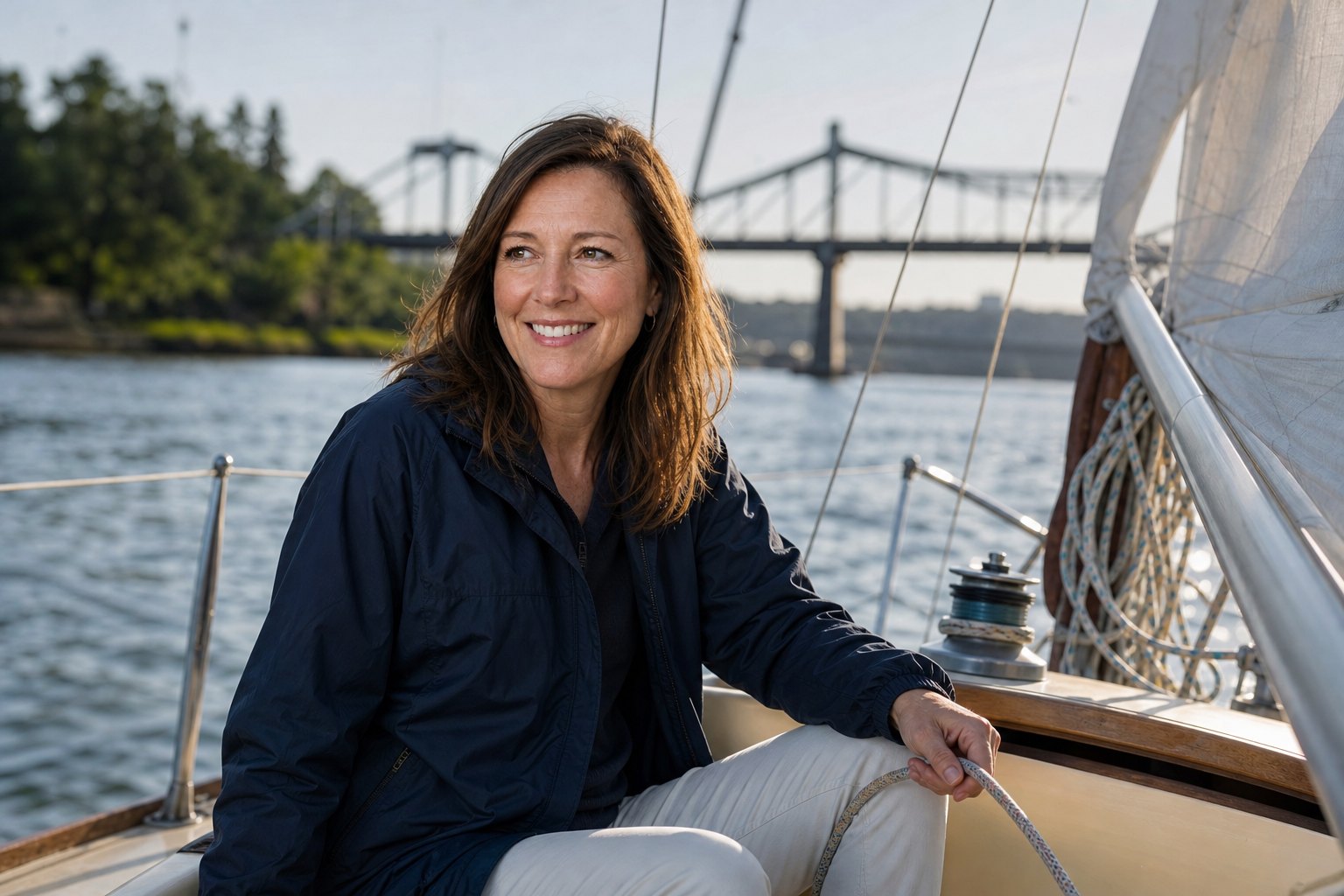 Helen Kowalczyk off duty — sailing