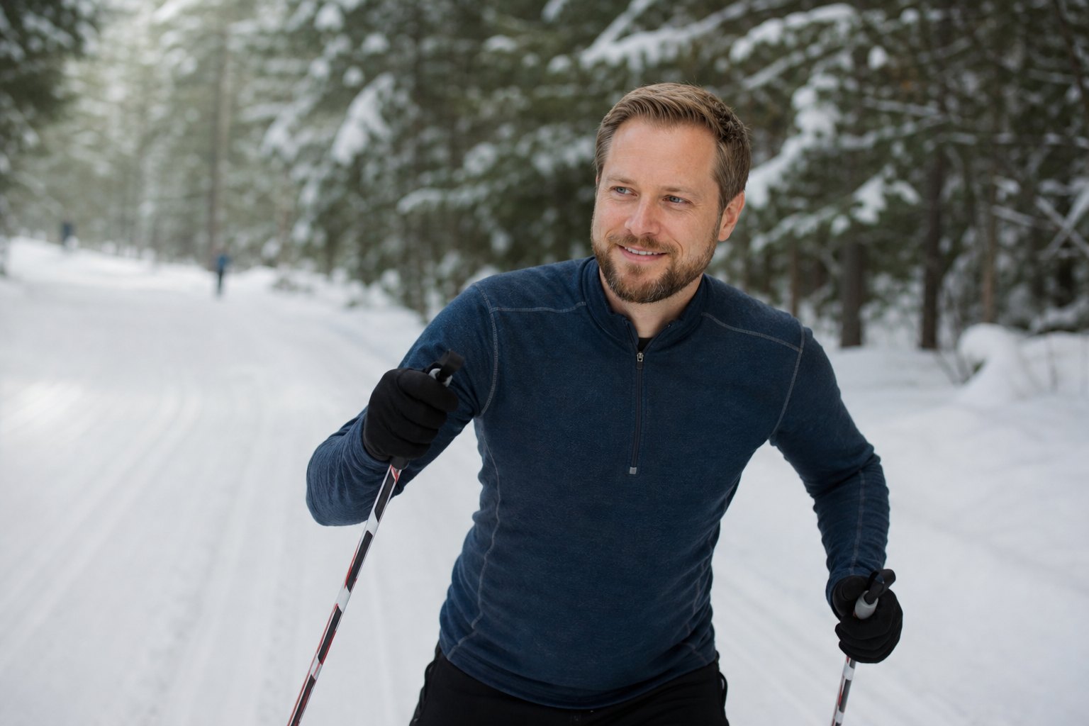 Marcus Lindqvist off duty — cross-country skiing