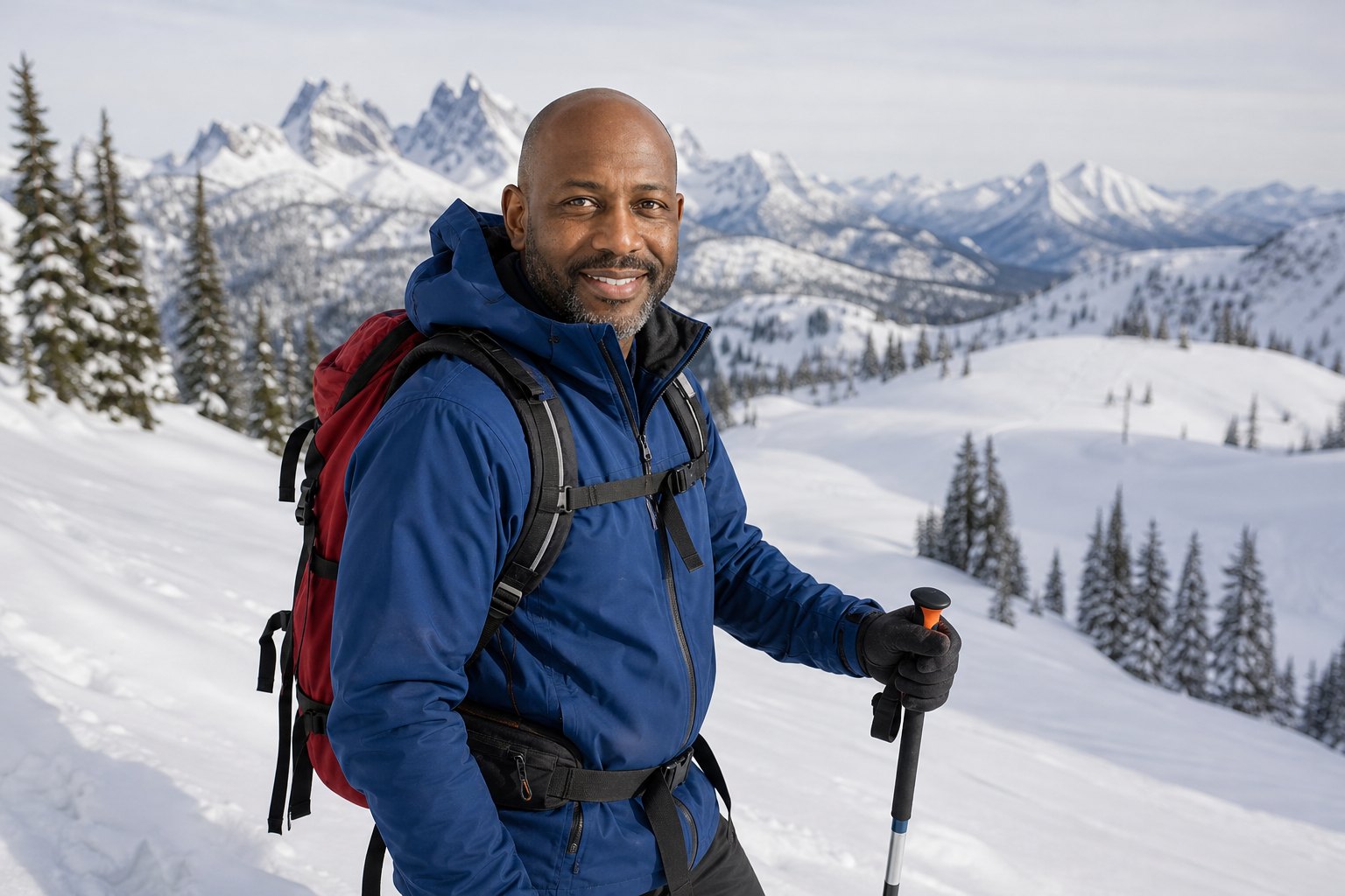 William Oduya off duty — backcountry skiing